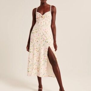 Abercrombie & Fitch Floral Midi Slit Dress
